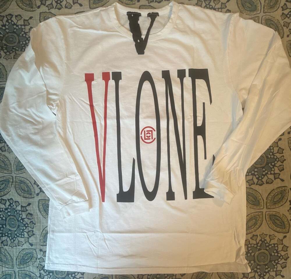 VLONE x CLOT Dragon  Long Sleeve T-Shirt White size LG